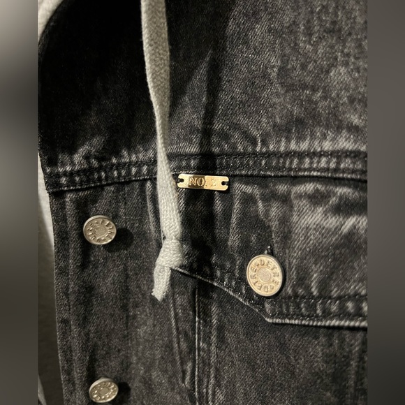 Detre Black Denim Sweatshirt Jacket - Picture 5 of 8